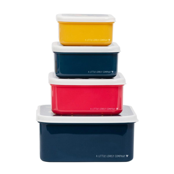 Φαγητοδοχεία (Σετ 4τμχ) Α Little Lovely Company Space SBSESP21