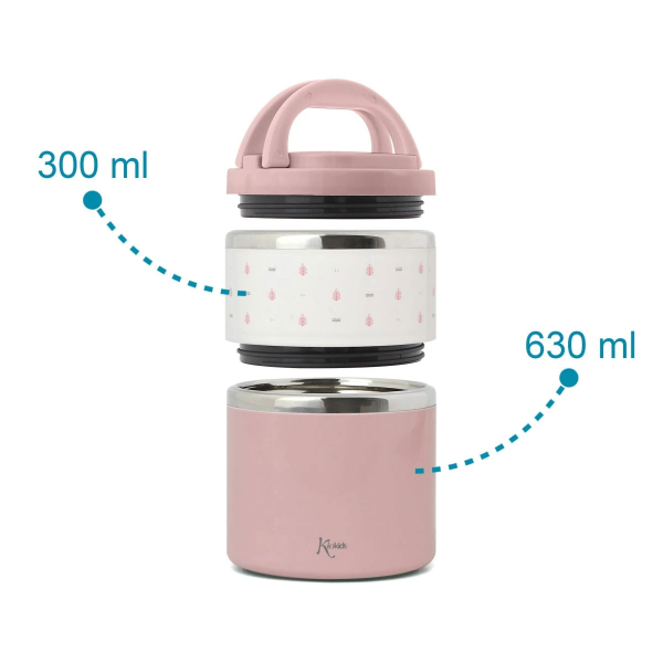 Βρεφικό Θερμός Φαγητού 930ml Kiokids Ροζ 5490