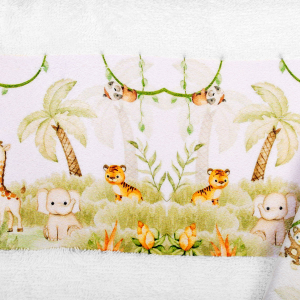Βρεφικές Πετσέτες (Σετ 2τμχ) Dimcol Jungle 350 White
