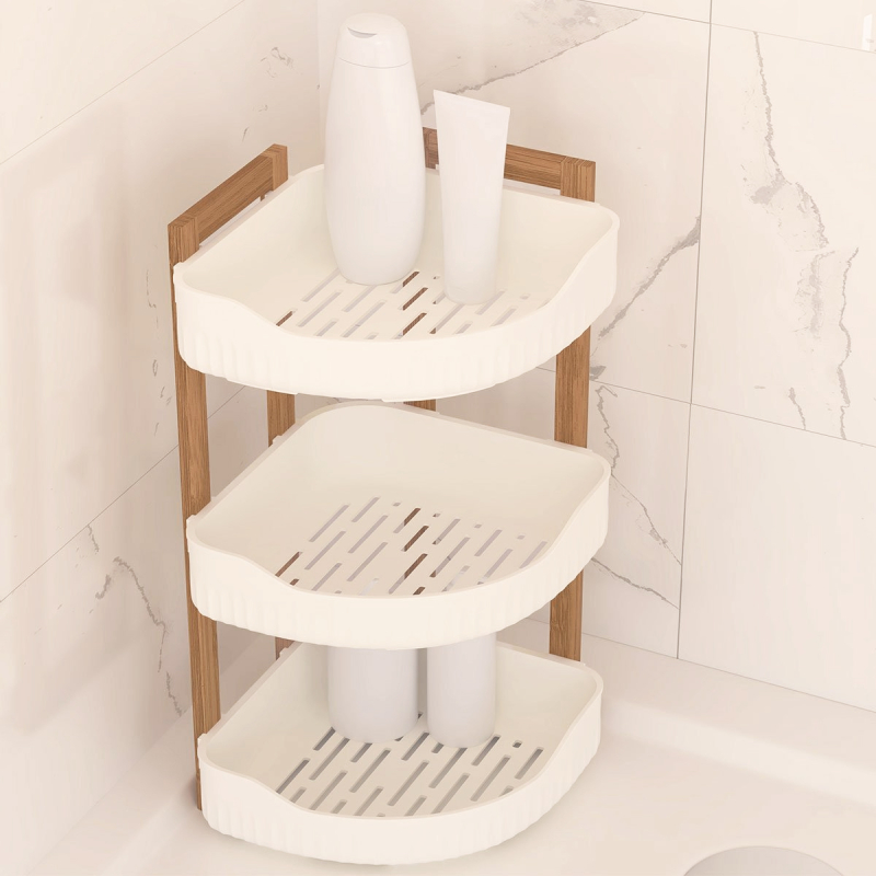 Γωνιακή Ραφιέρα Μπάνιου Τριπλή (29x22x45) F-V Natureo White 204911