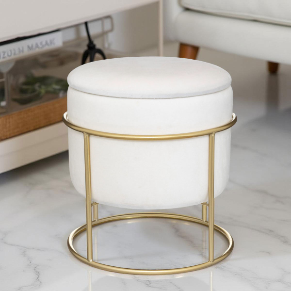 Σκαμπό Με Αποθηκευτικό Χώρο (Φ42x44) A-S Eliane 187758A