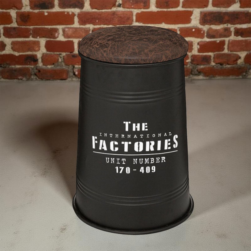 Σκαμπό Με Αποθηκευτικό Χώρο (Φ33.5x47) A-S Joao Black 192924A