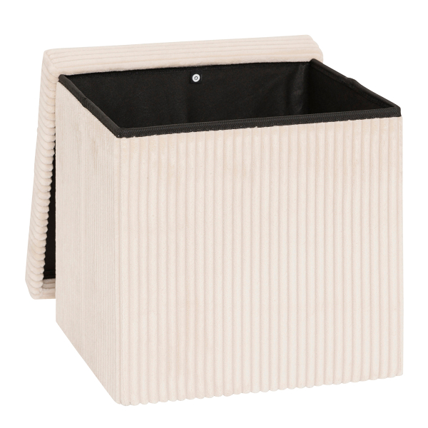 Σκαμπό Με Αποθηκευτικό Χώρο (38x38x38) A-S Arum Ivory 207381A