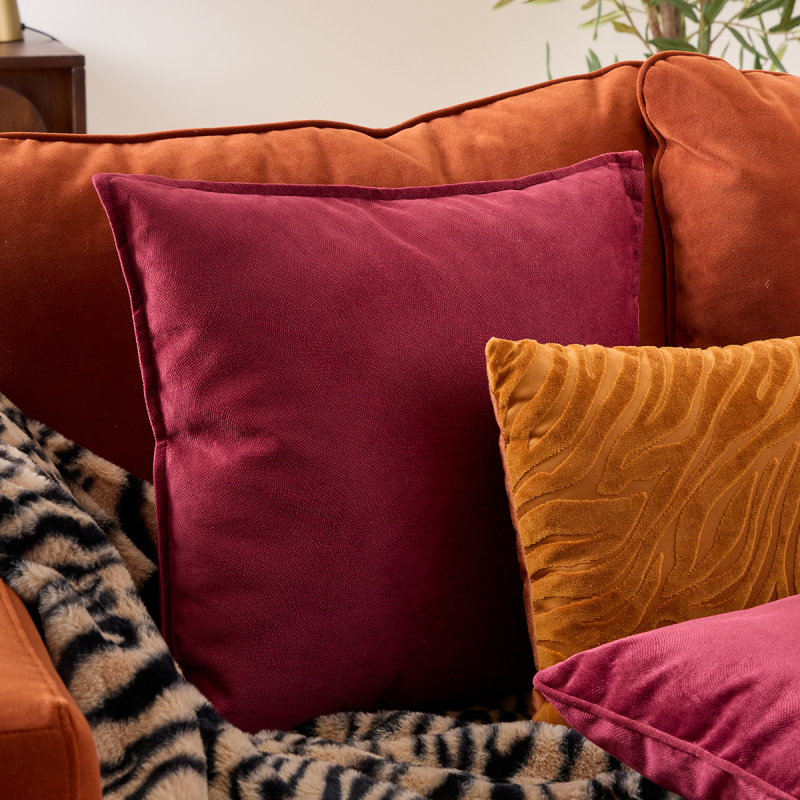 Διακοσμητικό Μαξιλάρι Βελουτέ (45x45) A-S Lilou Garnet Red 146200J