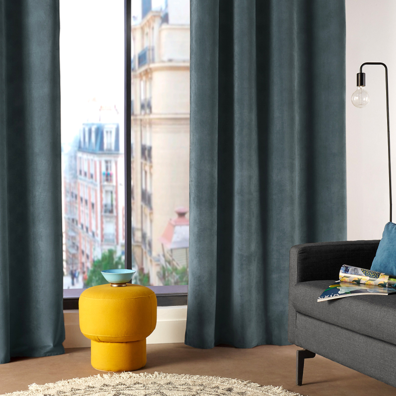 Κουρτίνα Βελουτέ (140x260) Με Τρουκς A-S Lilou Aegean Blue 146202I