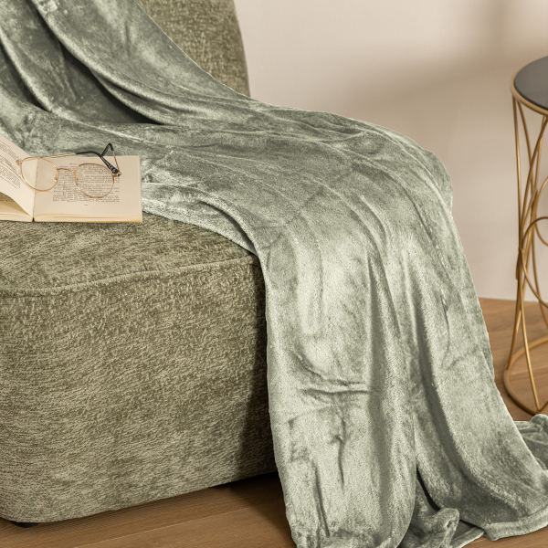 Κουβέρτα Καναπέ Fleece (130x180) A-S Ollis Celadon 156047Q