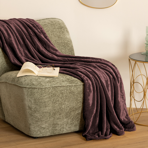 Κουβέρτα Fleece Ημίδιπλη (180x230) A-S Ollis Mauve 156048M