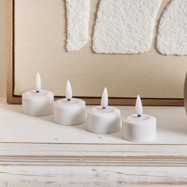 Επαναφορτιζόμενα Διακοσμητικά Φωτιστικά Κεριά Ρεσώ LED (Σετ 4τμχ) A-S Aitor 211709