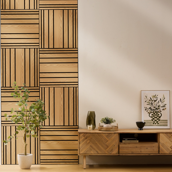 3D Πάνελ Τοίχου Ξύλινο (60x60) A-S Colva L.Wood 212902