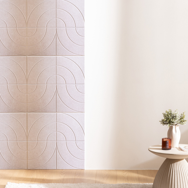 3D Πάνελ Τοίχου Πλαστικά (Σετ 4τμχ) A-S Felt Arched Grey 212907