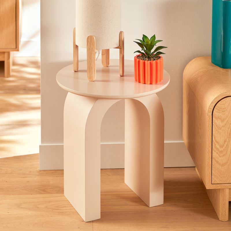 Βοηθητικό Τραπεζάκι (Φ40x45) A-S Stoa Beige 206096A