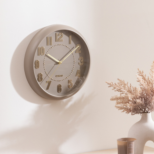 Ρολόι Τοίχου (Φ30) A-S Alizee Taupe 212933A