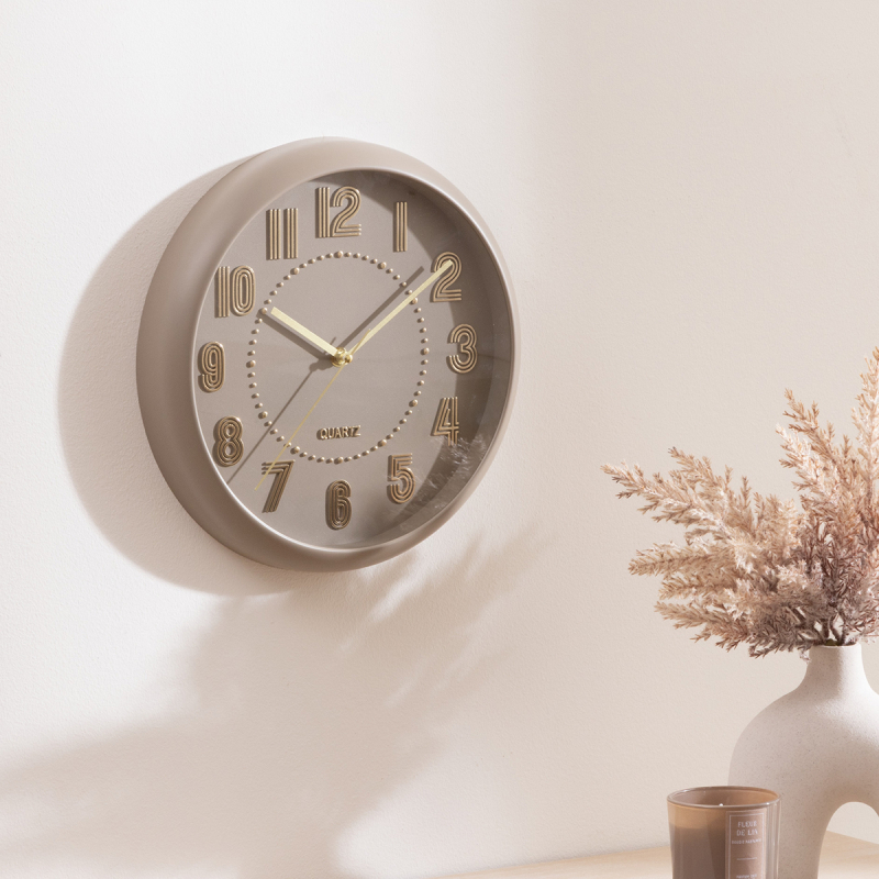 Ρολόι Τοίχου (Φ30) A-S Alizee Taupe 212933A