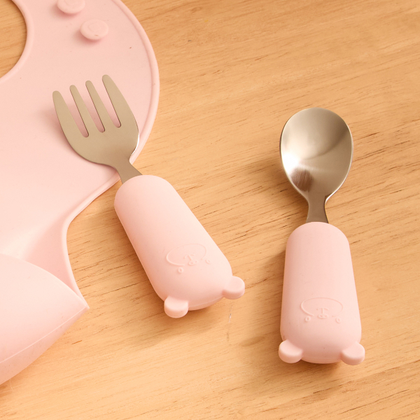 Πιρούνι + Κουτάλι (Σετ) A-S Yum Pink 211063A