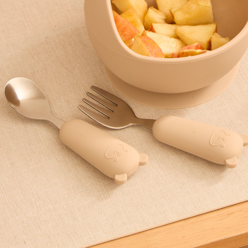 Πιρούνι + Κουτάλι (Σετ) A-S Yum Beige 211063C