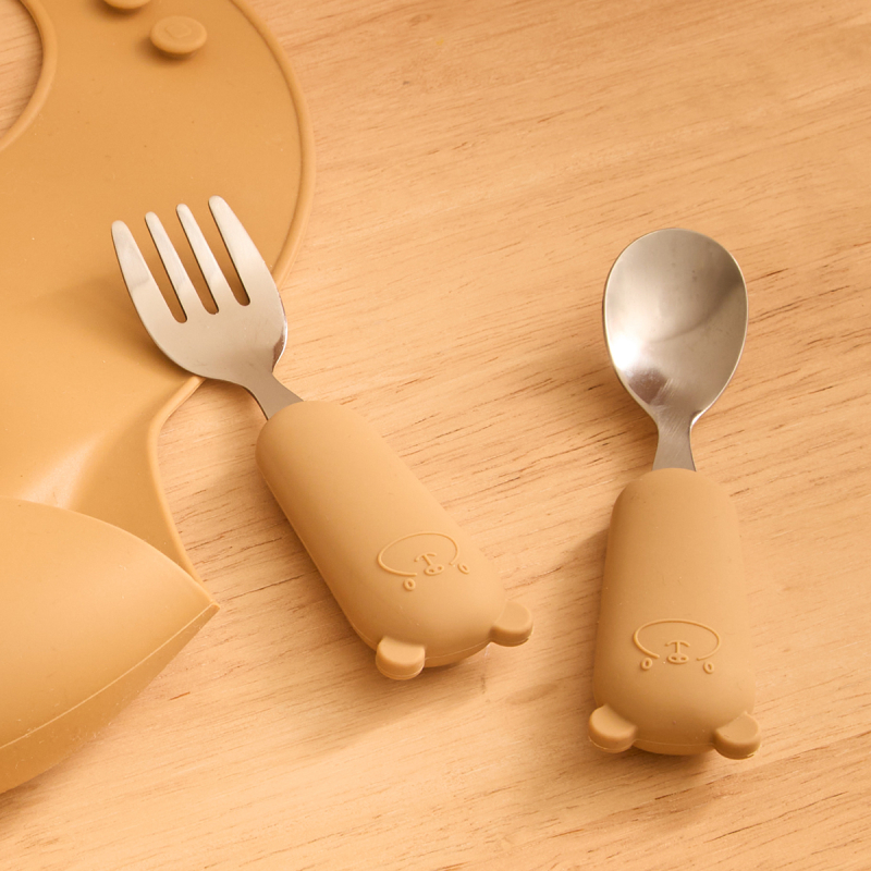 Πιρούνι + Κουτάλι (Σετ) A-S Yum Ocre 211063D