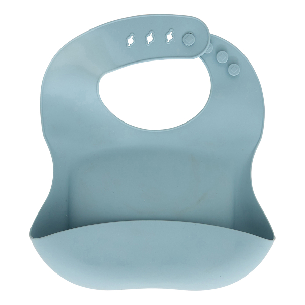 Σαλιάρα Σιλικόνης 6+ Μηνών (22x2x26) & Κουτάλι Σετ 2τμχ A-S Yum Blue 211062B