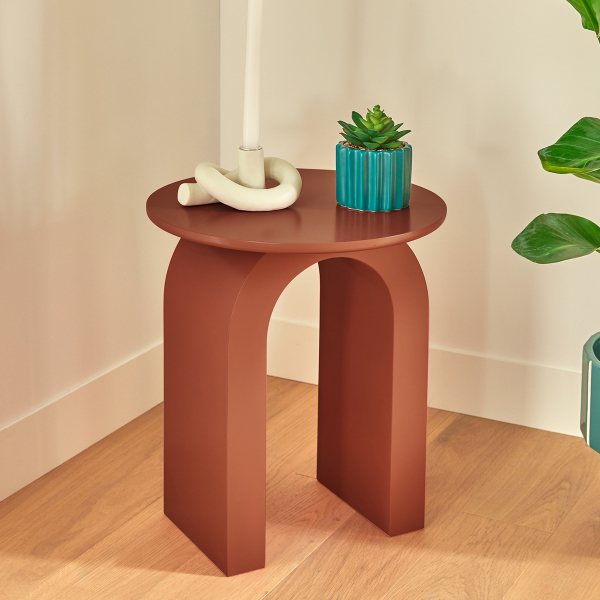 Βοηθητικό Τραπεζάκι (Φ40x45) A-S Stoa Brown 206096B