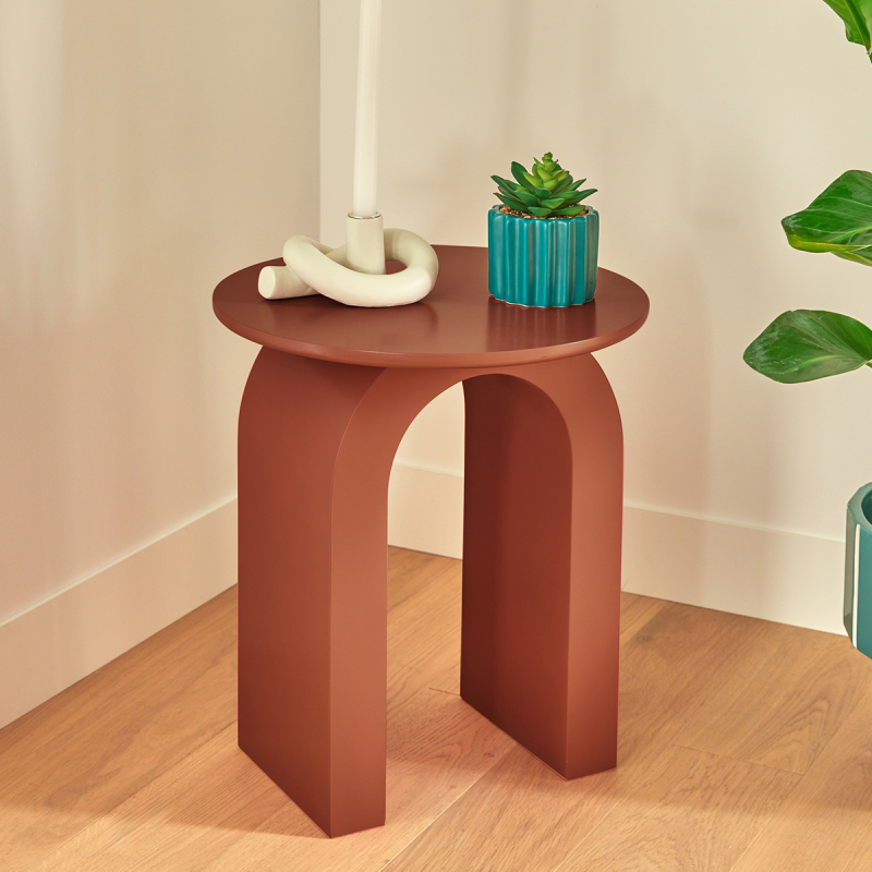 Βοηθητικό Τραπεζάκι (Φ40x45) A-S Stoa Brown 206096B