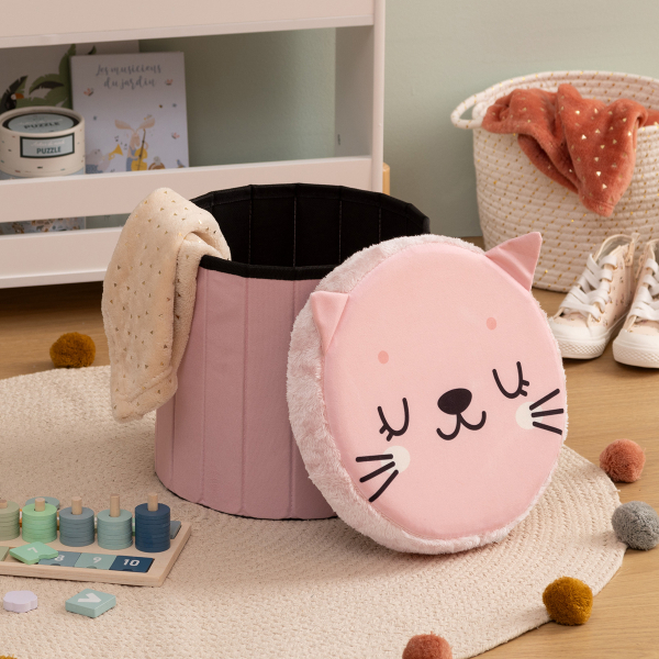 Παιδικό Σκαμπό Με Αποθηκευτικό Χώρο (Φ30x36) A-S Folding Cat 203890C