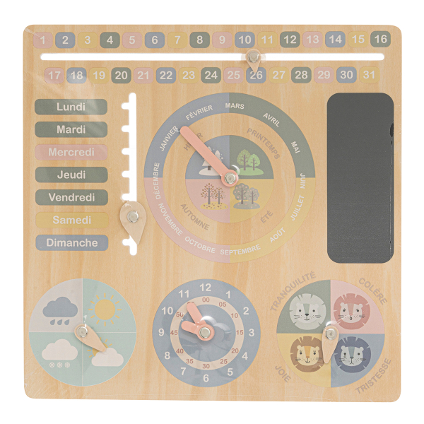 Ξύλινο Εκπαιδευτικό Παιχνίδι Ημερολόγιο (29.5x29.5) A-S Calendar 195845
