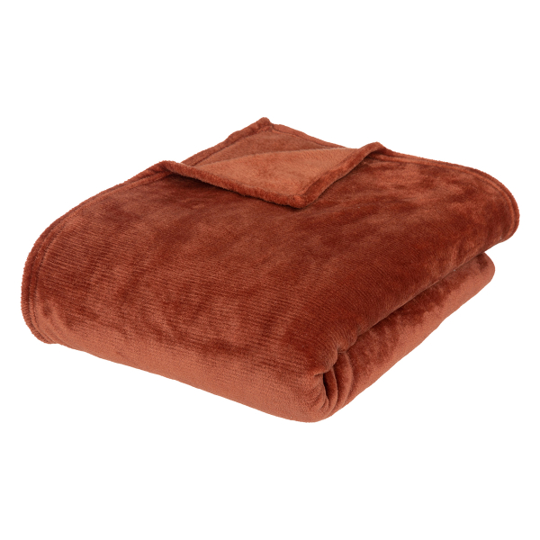 Κουβέρτα Fleece Ημίδιπλη (180x230) A-S Flannel Terracotta 156048I