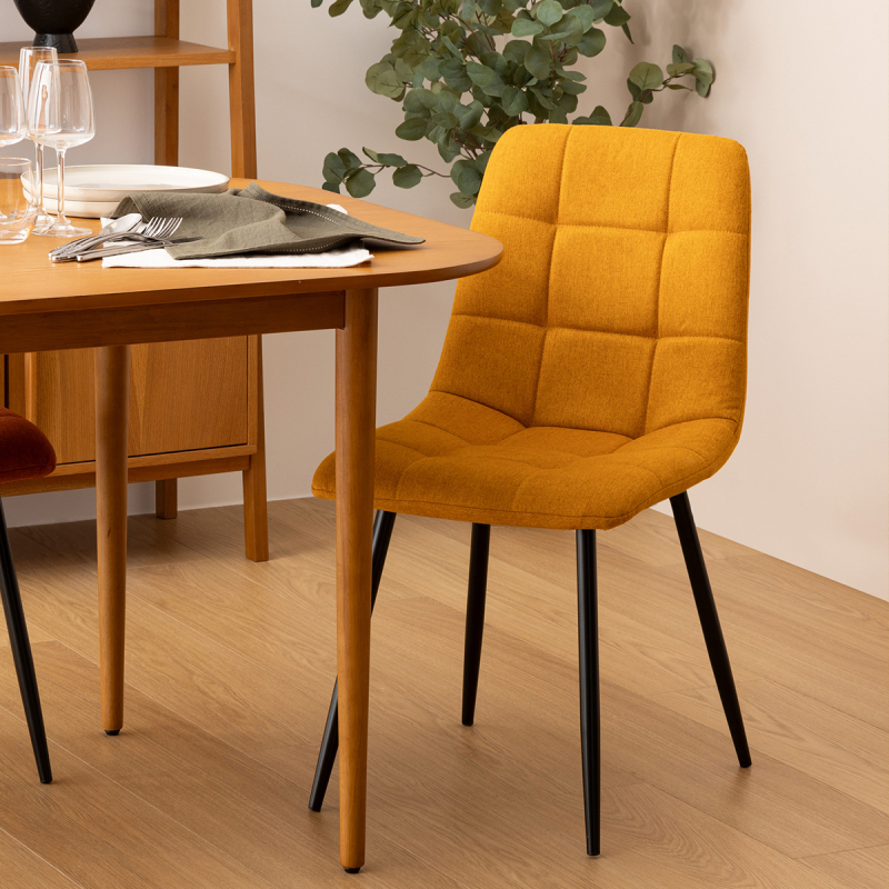 Καρέκλα Τραπεζαρίας (44x55x83.5) A-S Sirac Ocre 184905D