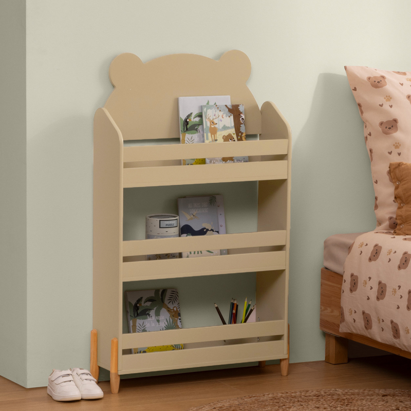 Παιδική Βιβλιοθήκη (61.5x18.5x100) A-S Sweet Bear Beige 205879