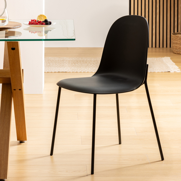 Καρέκλα Τραπεζαρίας (44.5x51x79) A-S Asan Black 207300A