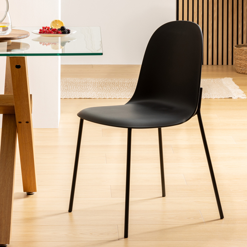 Καρέκλα Τραπεζαρίας (44.5x51x79) A-S Asan Black 207300A