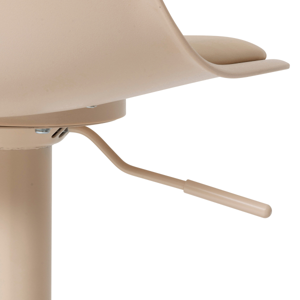 Σκαμπό Μπαρ Με Πλάτη (Φ45x103) A-S Aiko Beige 179171F