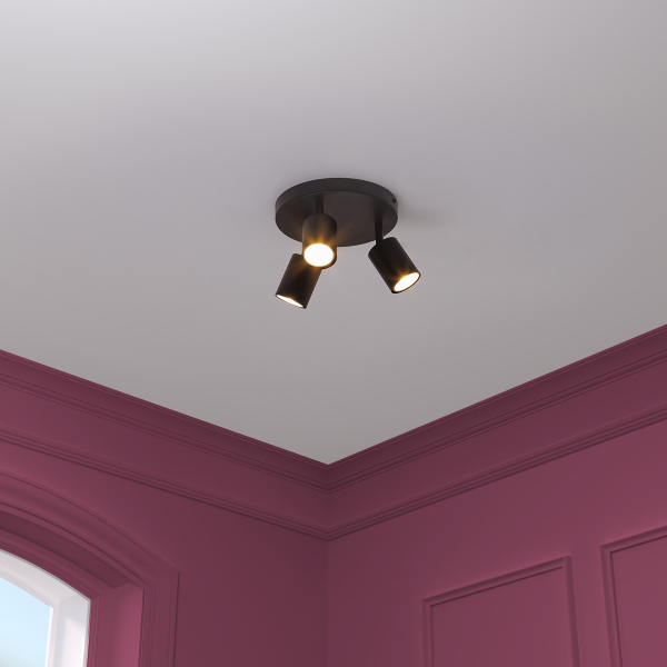 Σποτ Τρίφωτο A-S Vico Black 205980A