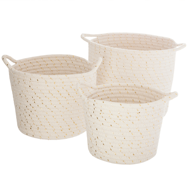 Καλάθια Αποθήκευσης (Σετ 3τμχ) A-S Lurex 127259