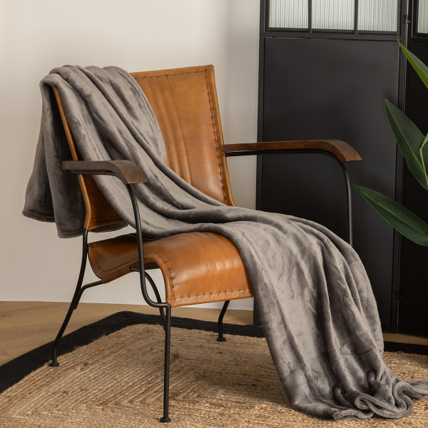 Κουβέρτα Καναπέ Fleece (130x180)  A-S Flannel D.Grey 156047L