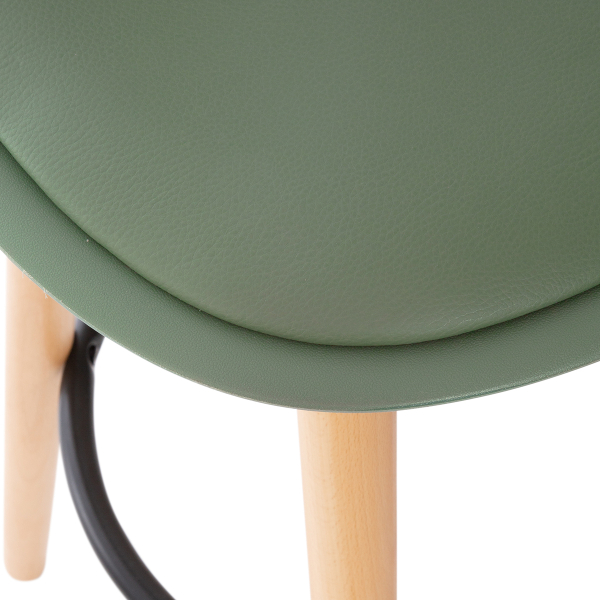 Σκαμπό Μπαρ Με Πλάτη (39.5x43x91.5) A-S Maxon Khaki 157165C