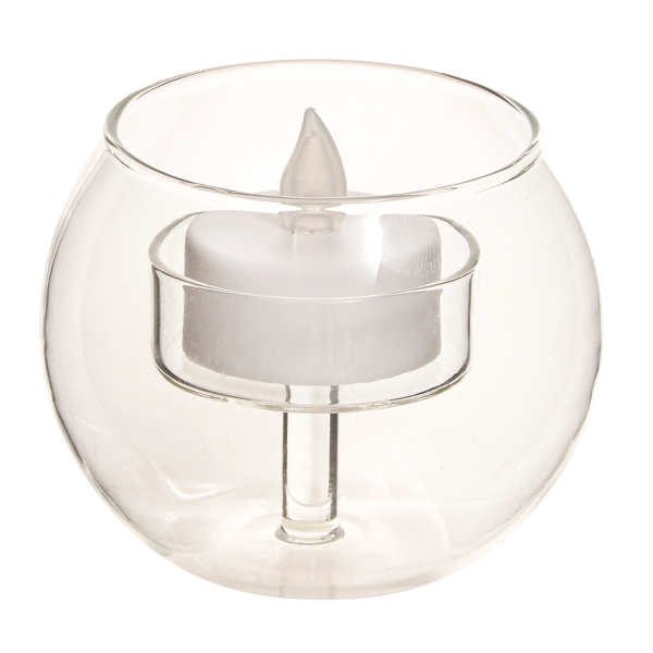 Διακοσμητικό Φωτιστικό Κερί Ρεσώ LED Σε Κηροπήγιο (Φ8x7.5) A-S Bola 211648