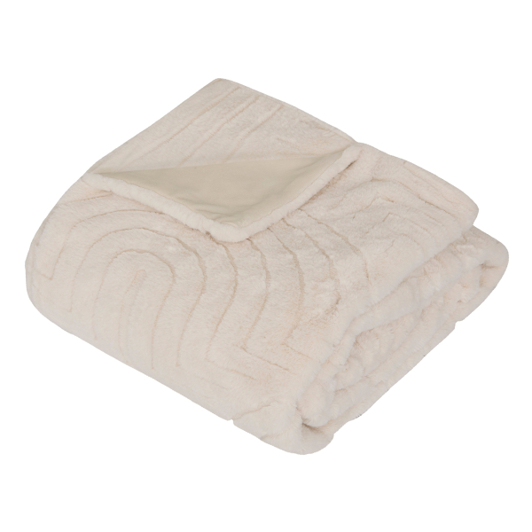 Γούνινη Κουβέρτα Καναπέ (120x160) A-S Arka Ivory 212412