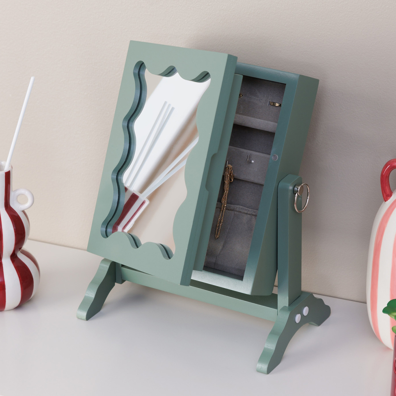 Καθρέφτης Επιτραπέζιος/Κοσμηματοθήκη (29x22x15) A-S Cheri 211546 Green