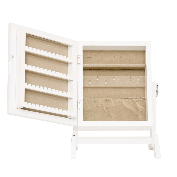 Καθρέφτης Επιτραπέζιος/Κοσμηματοθήκη (29x22x15) A-S Cheri 211546 White