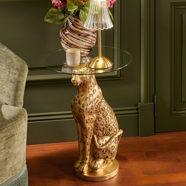 Βοηθητικό Τραπεζάκι (Φ40x52) A-S Wild Leopard 197754