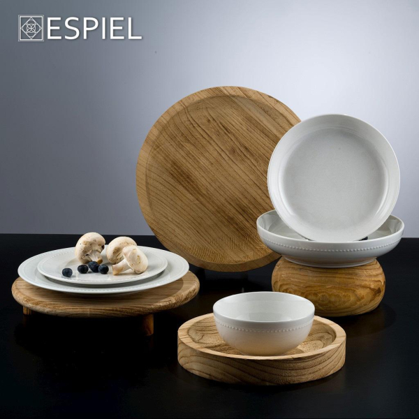 Πιάτο Φρούτου (Φ21x2) Espiel Purity Dots Ivory REL202K6