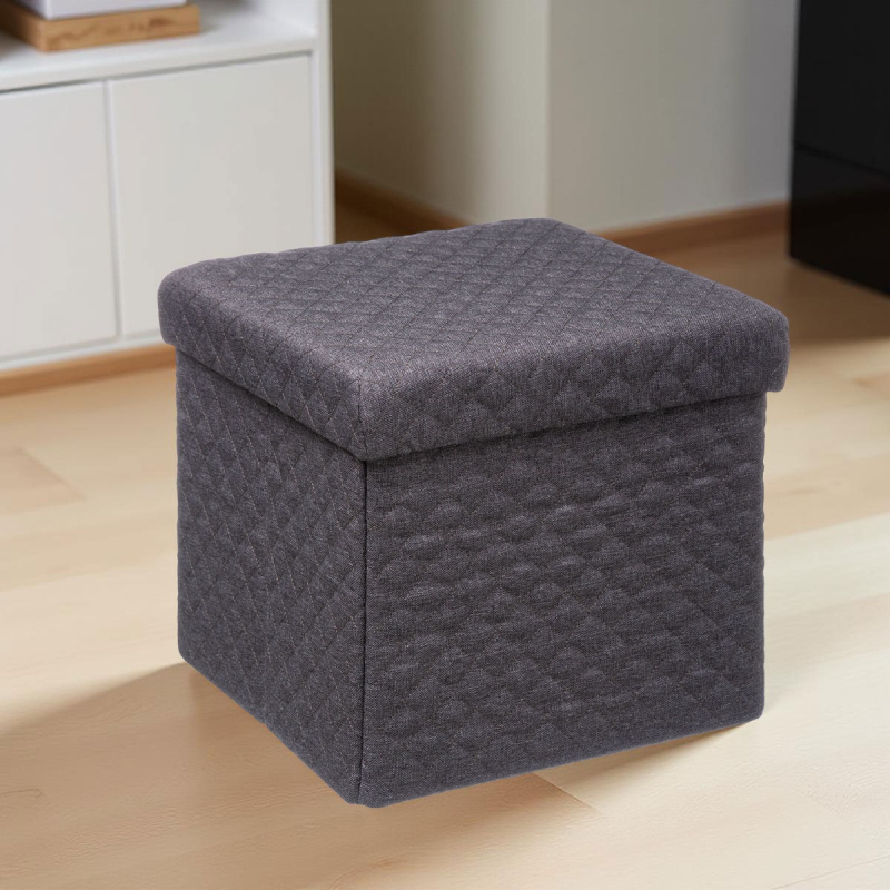 Σκαμπό Με Αποθηκευτικό Χώρο F-V Folding Stool D.Grey 167846A