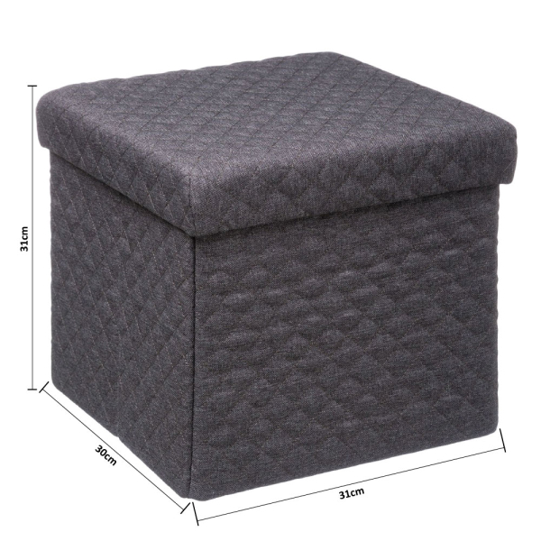 Σκαμπό Με Αποθηκευτικό Χώρο F-V Folding Stool D.Grey 167846A