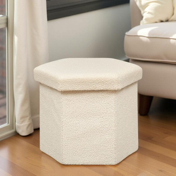 Σκαμπό Με Αποθηκευτικό Χώρο (40x38x46) A-S Jaiko Ivoire 197356A