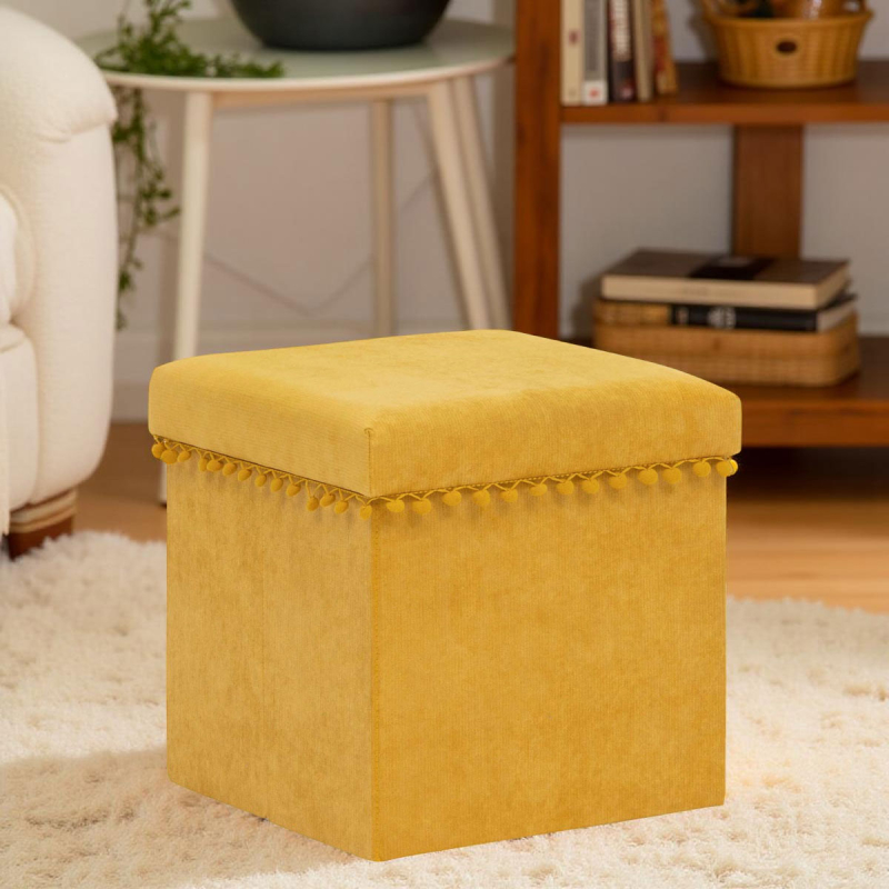 Σκαμπό Με Αποθηκευτικό Χώρο (40x40x38) A-S Memo Ocre 202221B