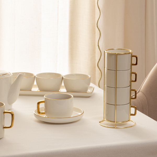 Φλυτζάνια Καφέ 170ml Με Σταντ (Σετ 4τμχ) S-D Arya 188832