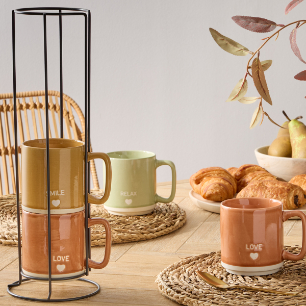 Κούπες 340ml Με Σταντ (Σετ 4τμχ) S-D Relax 207166