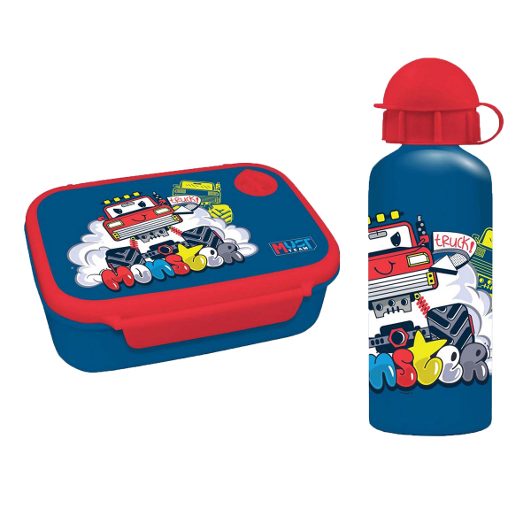 Φαγητοδοχείο 800ml & Παγούρι 500ml Must Monster Truck 000586463