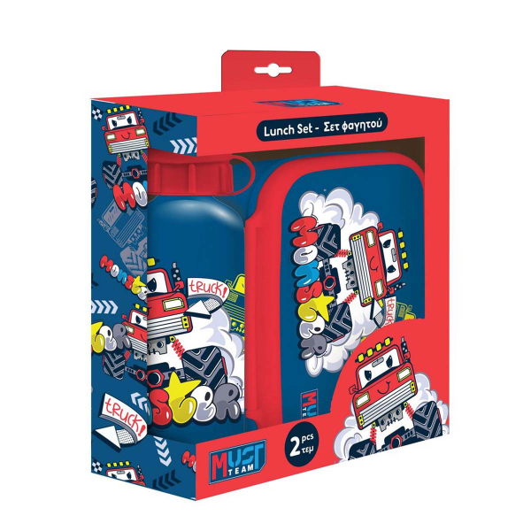 Φαγητοδοχείο 800ml & Παγούρι 500ml Must Monster Truck 000586463