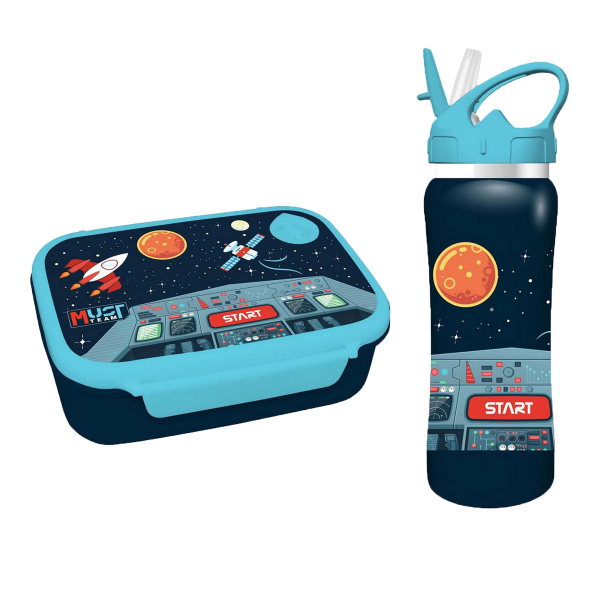 Φαγητοδοχείο 800ml & Παγούρι 500ml Must Spaceship 000586469